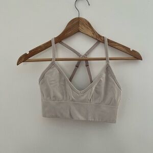 Lululemon Seamless Light Taupe Bralette with Strappy Back